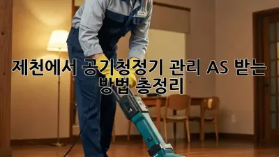 제천에서 공기청정기 관리, AS 받는 방법 총정리!