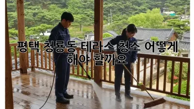 평택 청룡동 테라스 청소, 어떻게 해야 할까요?
